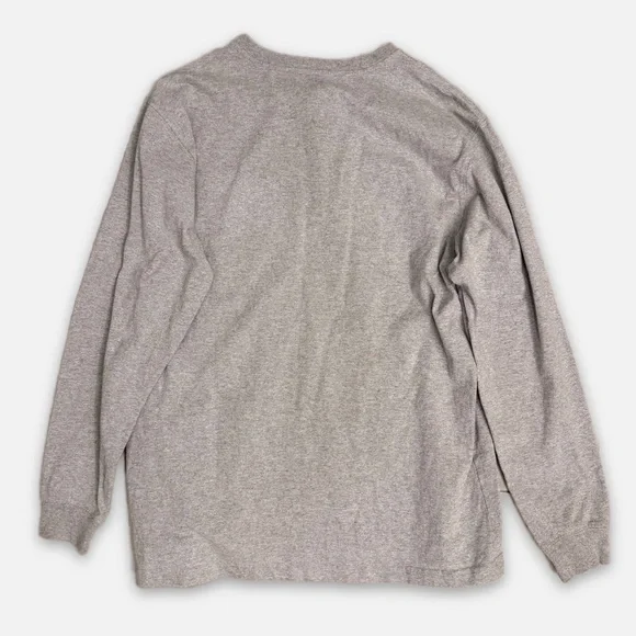 Carhartt Gray Long Sleeve Pocket Henley Men's Large R Workwear Blokecore Indie - Picture 6 of 6